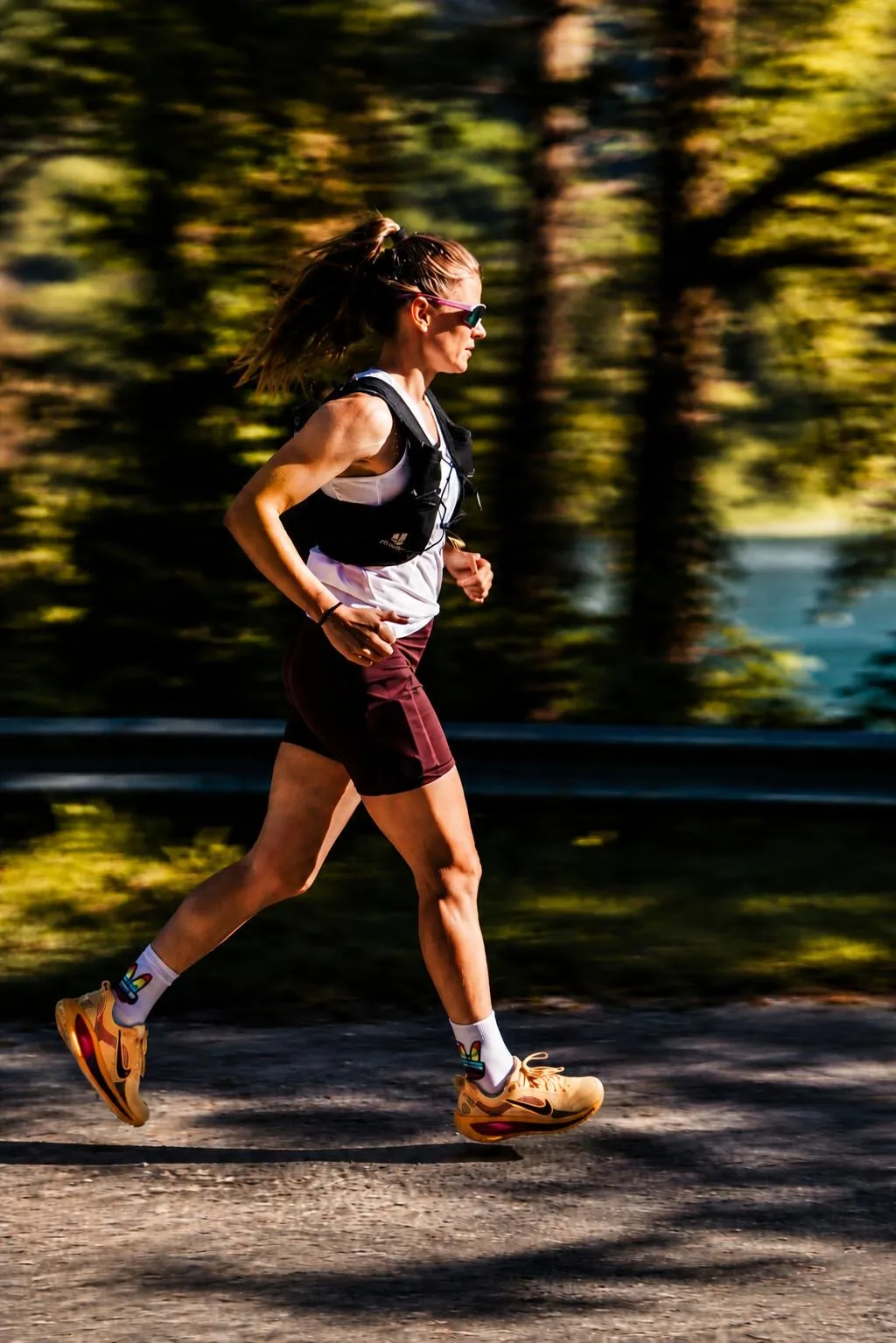 Hardlopen op een bospad